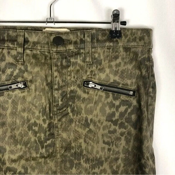 Current/Elliott The Soho Zip Stiletto Brown Leopard Pencil Skirt 28 - Picture 4 of 6